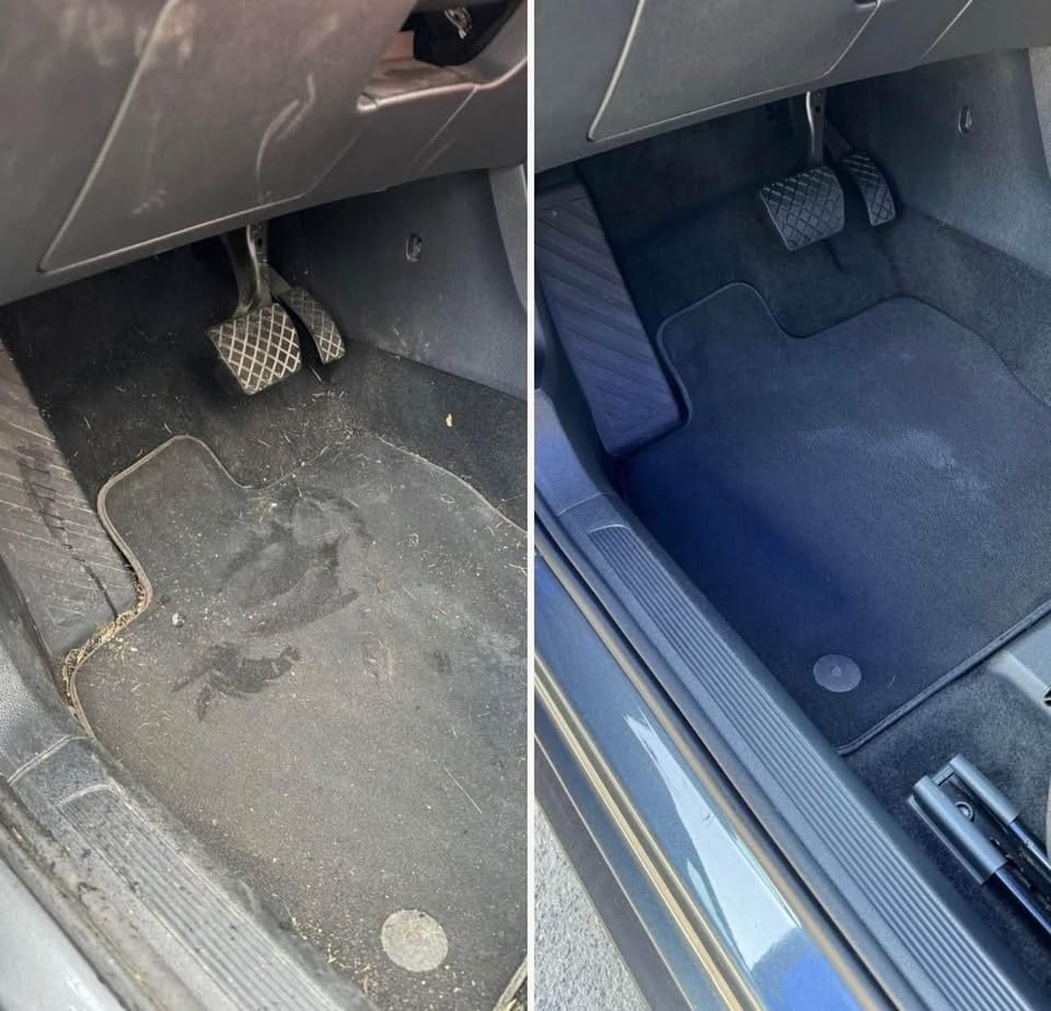Steam cleaning fabric seats